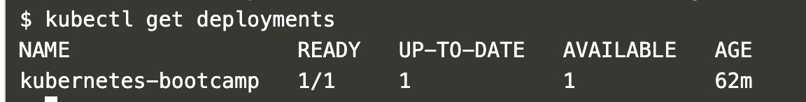 kubectl get deployments
