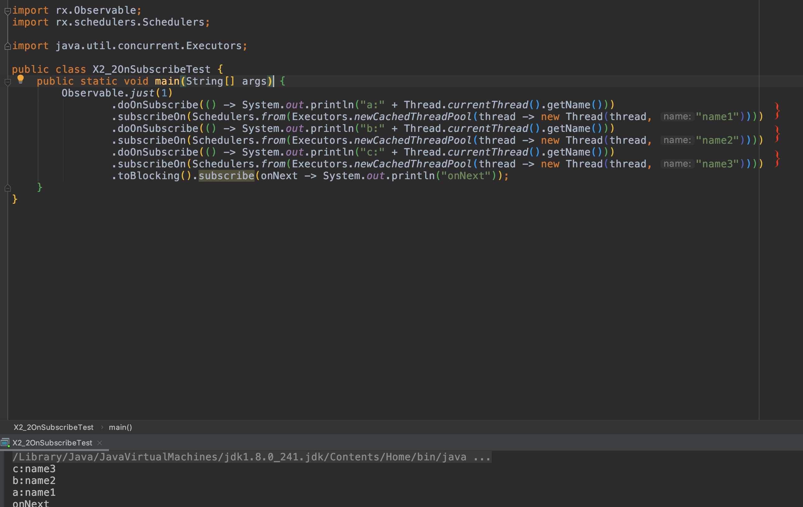 subscribeOn作用范围